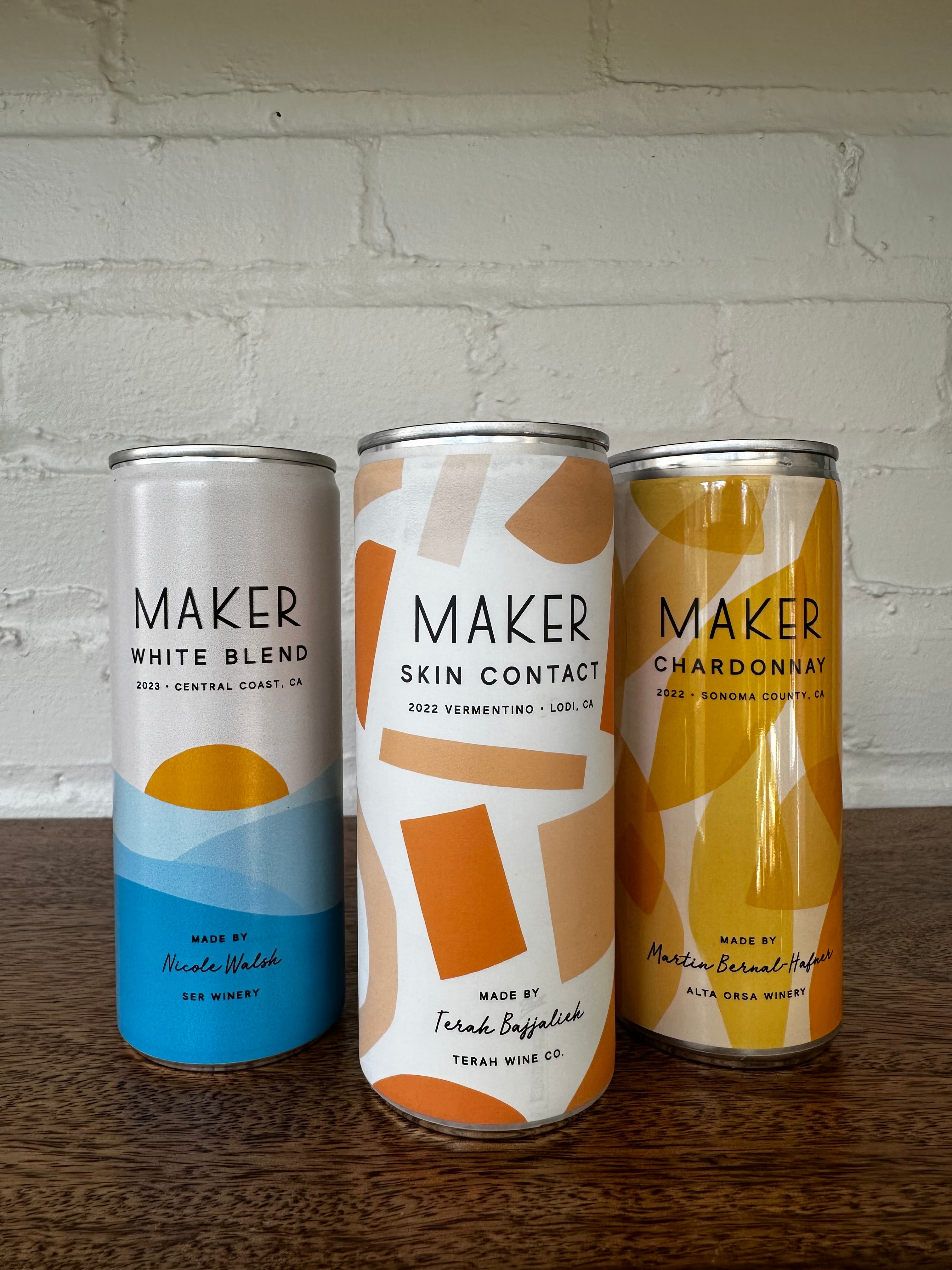 Maker Wine Sampler + Wine Glass Bundle
