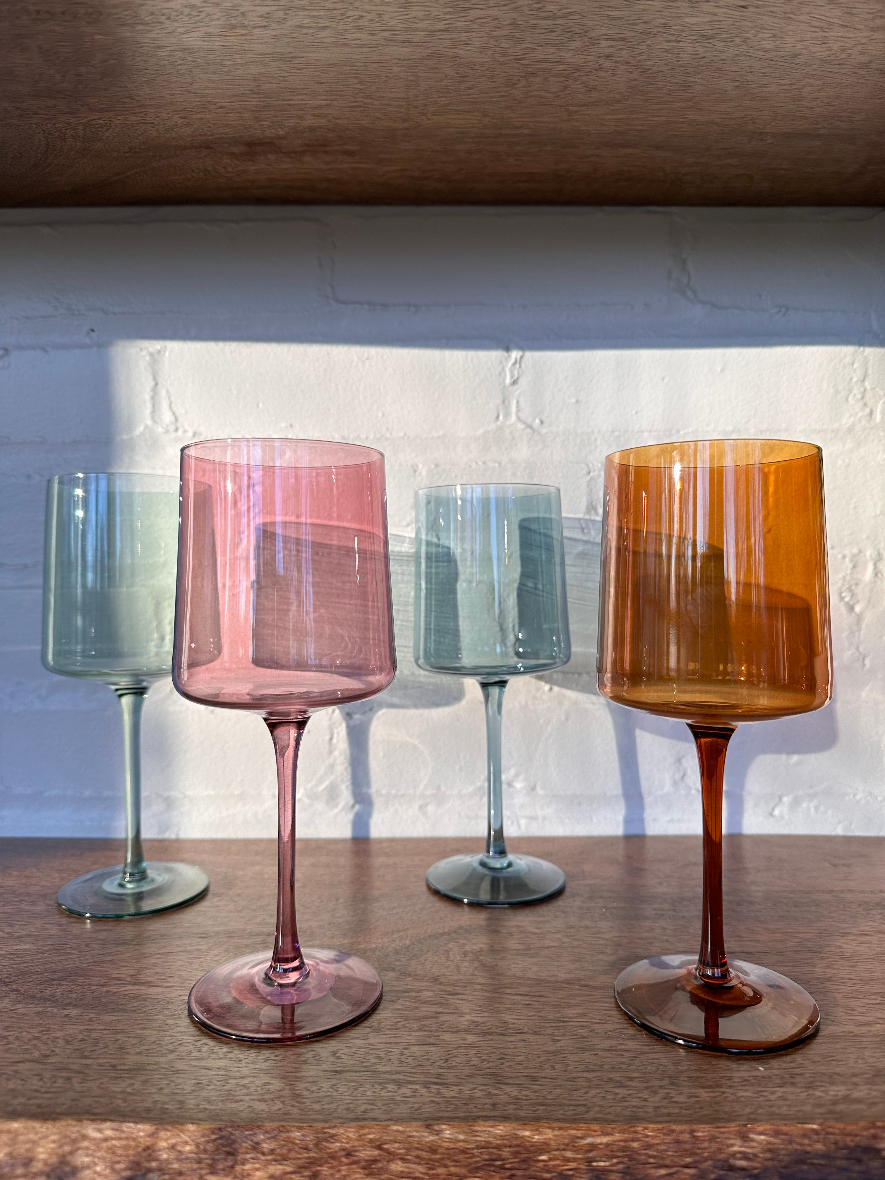 Multicolored Wine Glasses, Set of 4