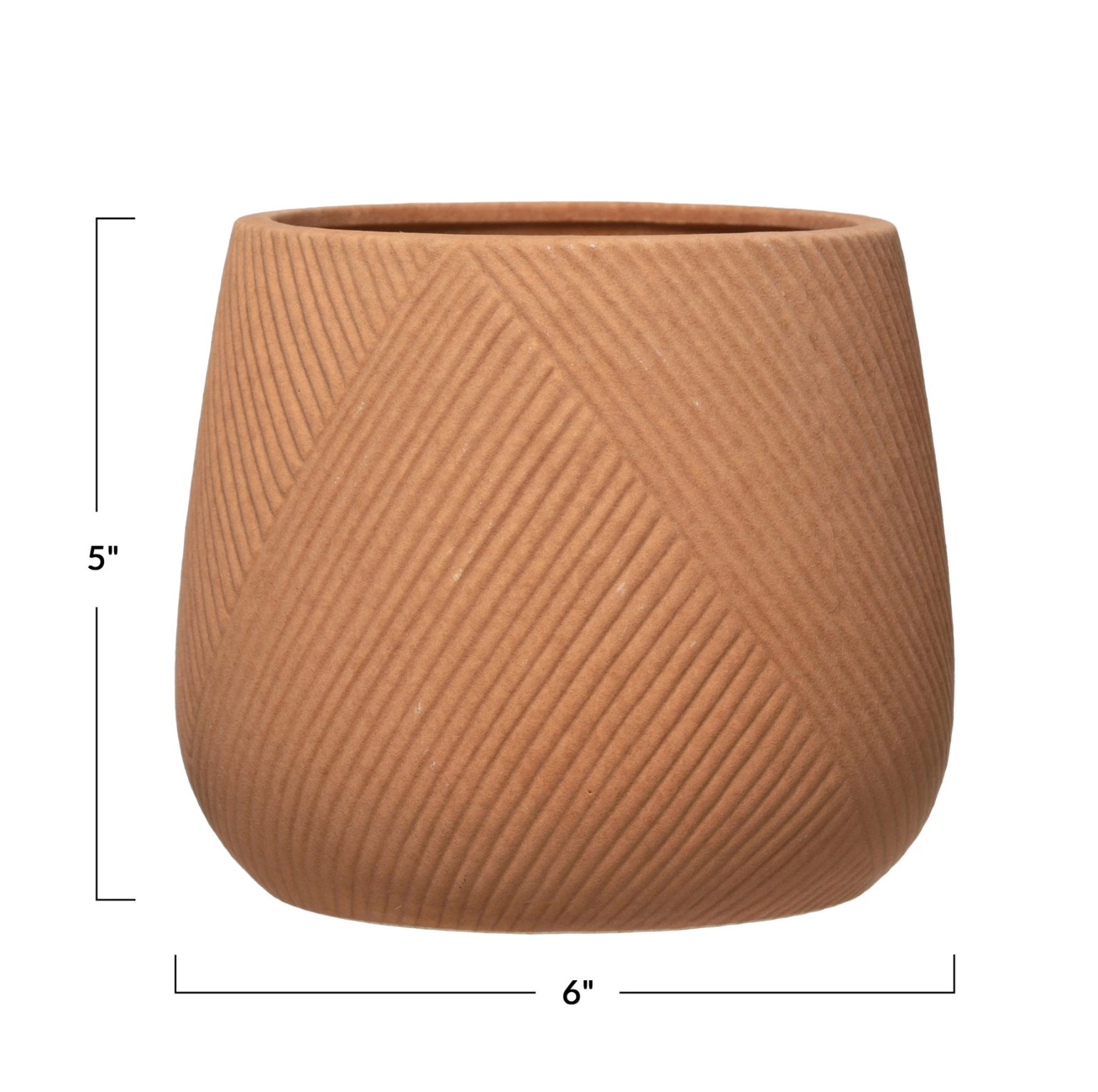 Engraved Terracotta Planter