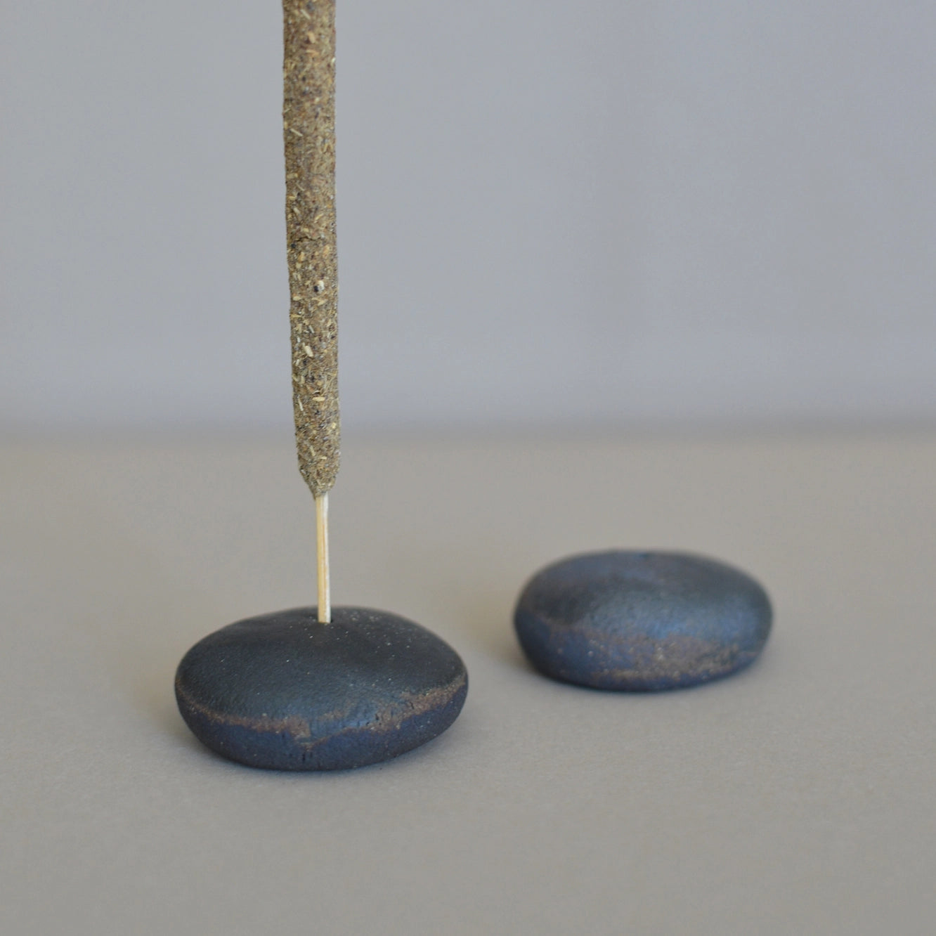 Black Pebble Incense Holder