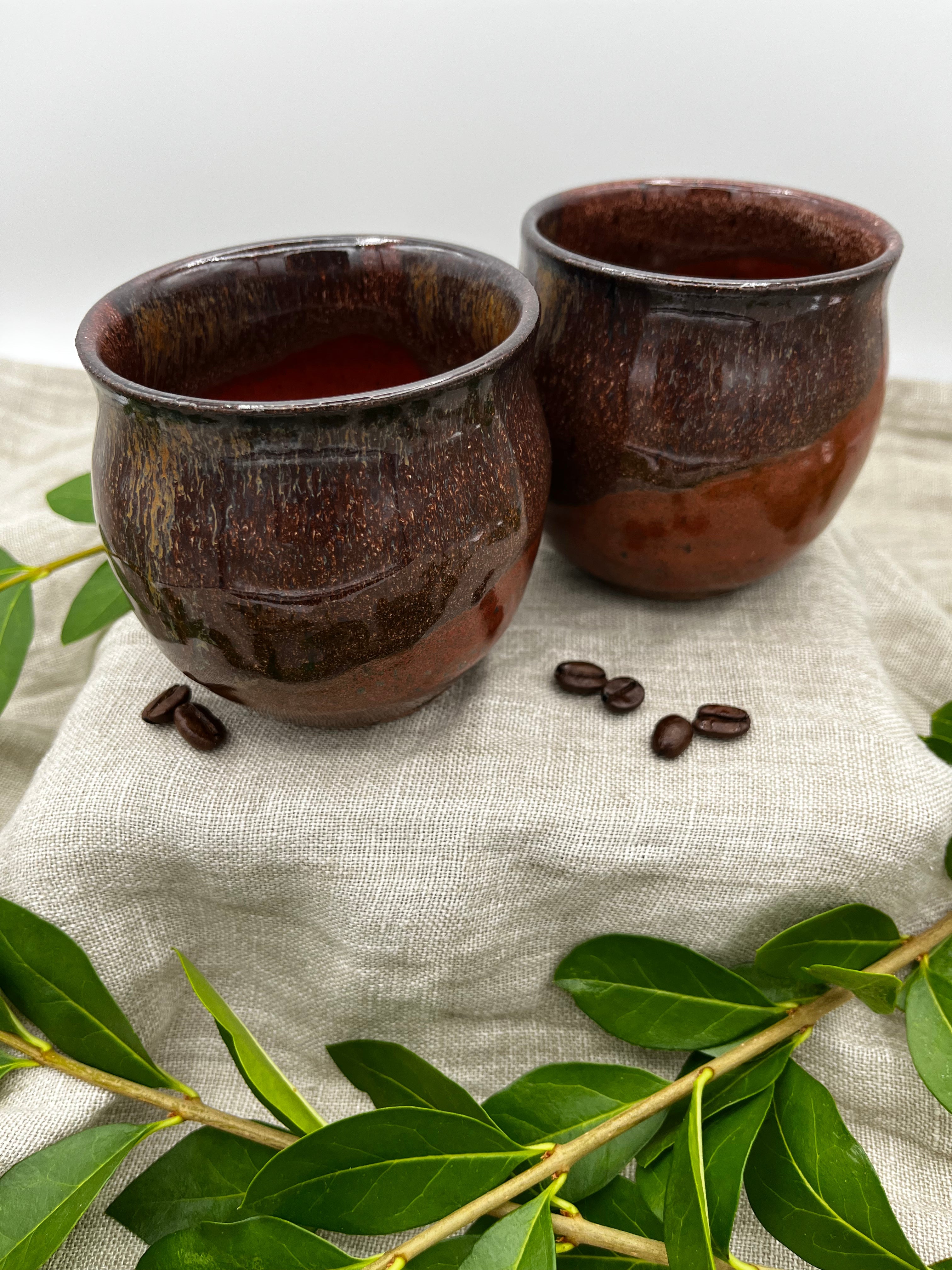 Handmade Ceramic Cups, set of 2