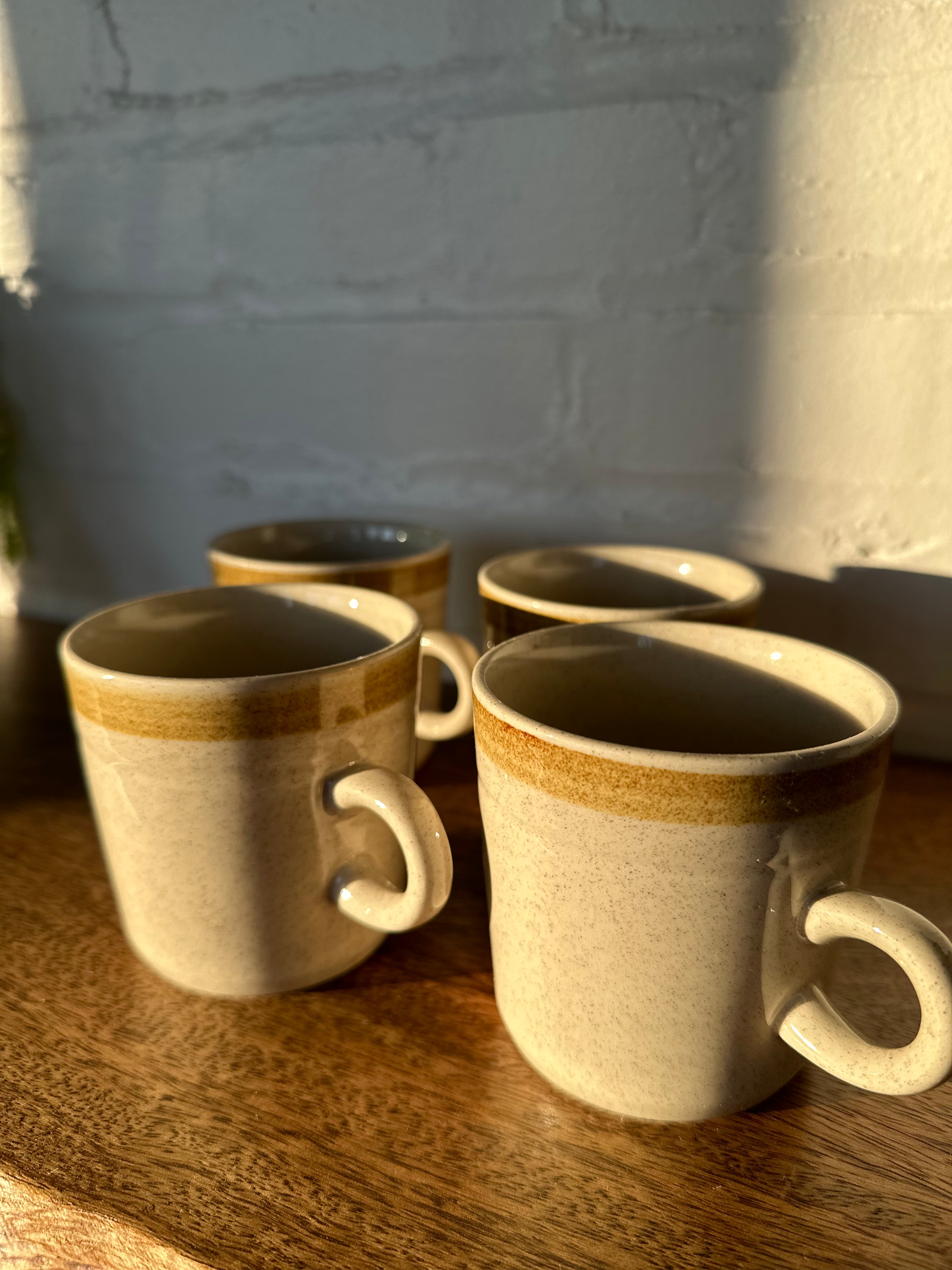 1970s Vintage Stoneware Mugs