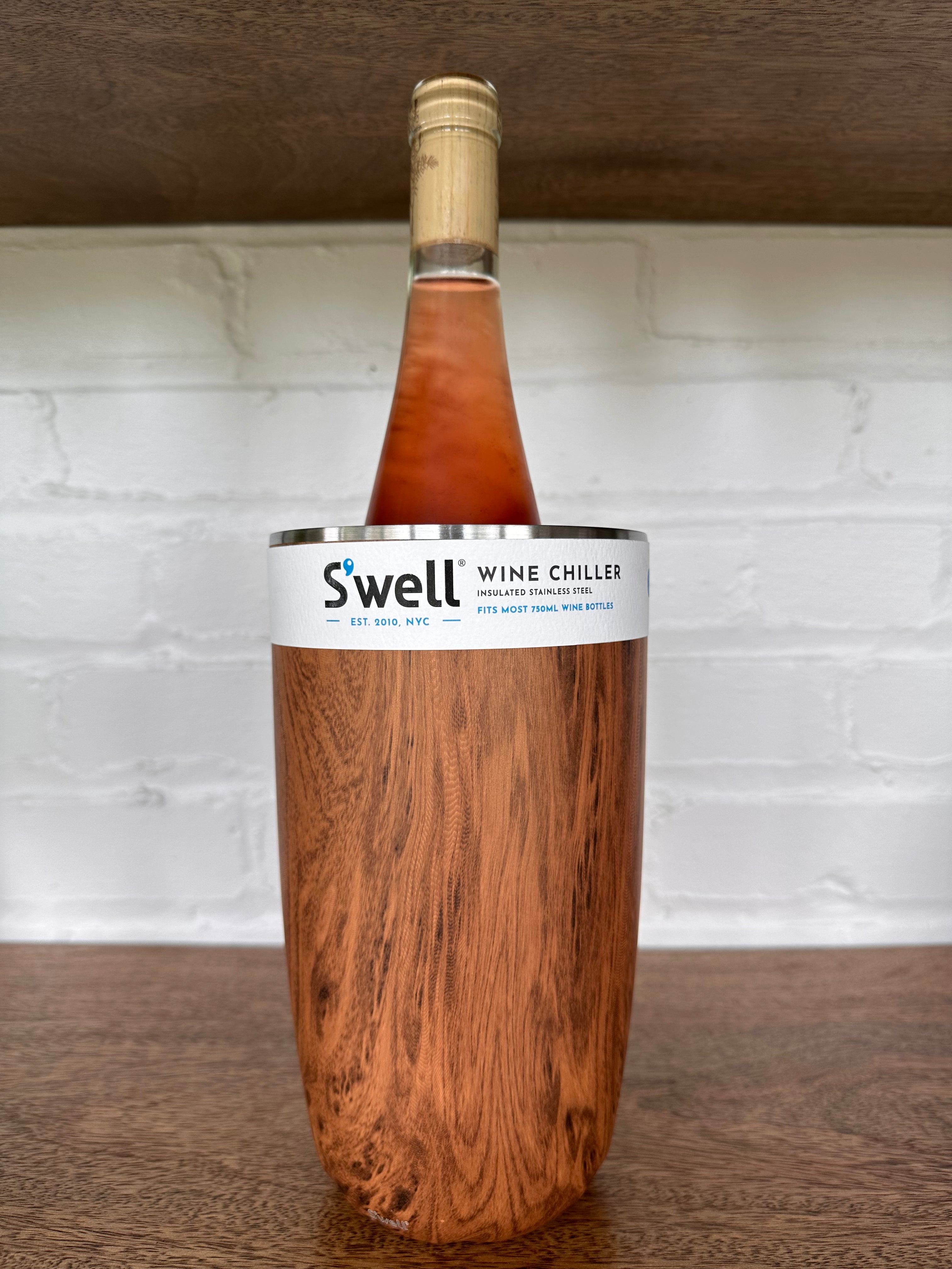 S'well Wood Teakwood 9 oz Stainless Steel Wine Tumbler