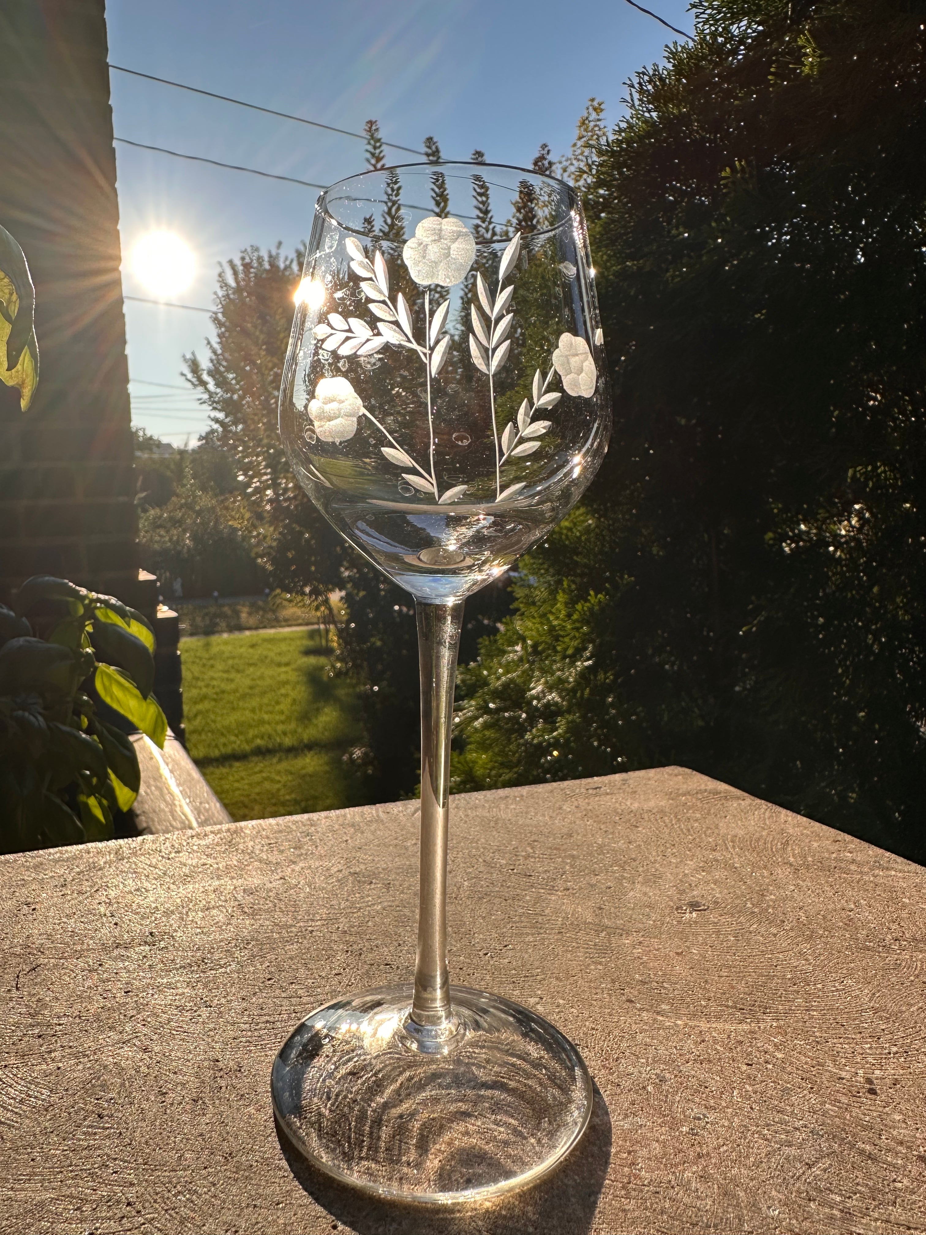 Vintage Etched Cordial Glasses, Set of 4